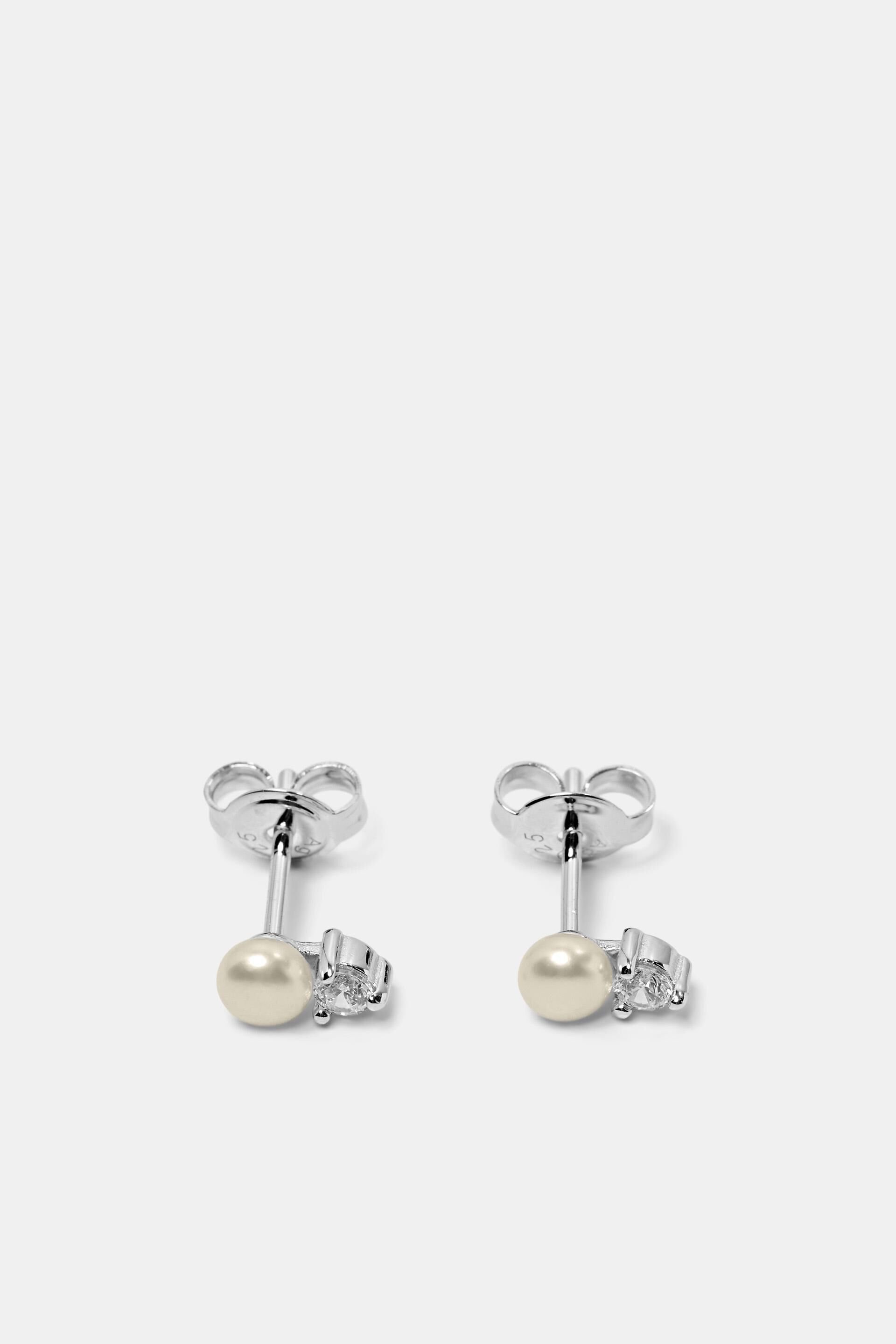 Esprit Online Store Cubic Zirconia Sterling Silver Earrings