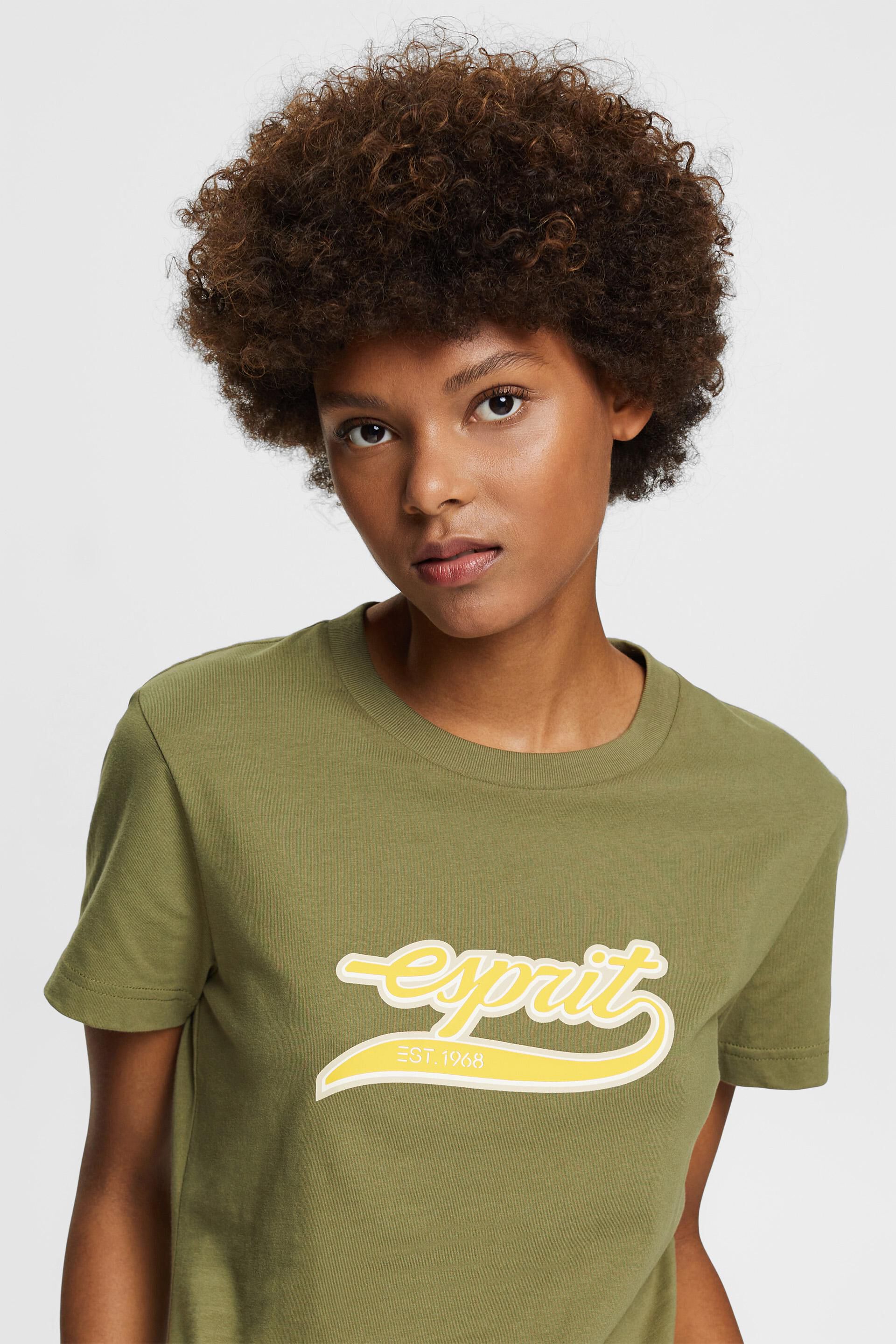 Esprit aufgedrucktem mit Logo Baumwoll-T-Shirt