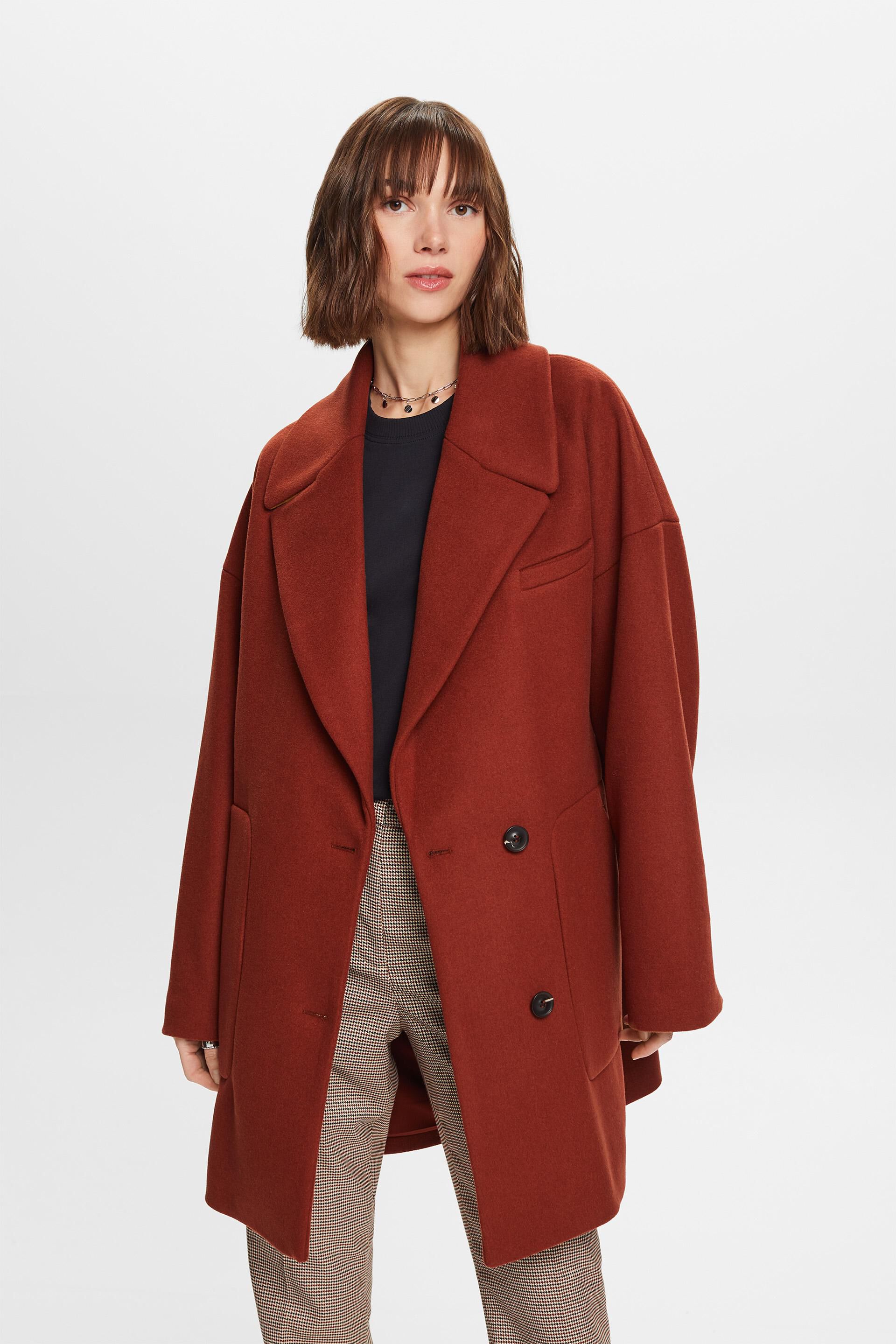 Esprit blended coat Recycelt: wool