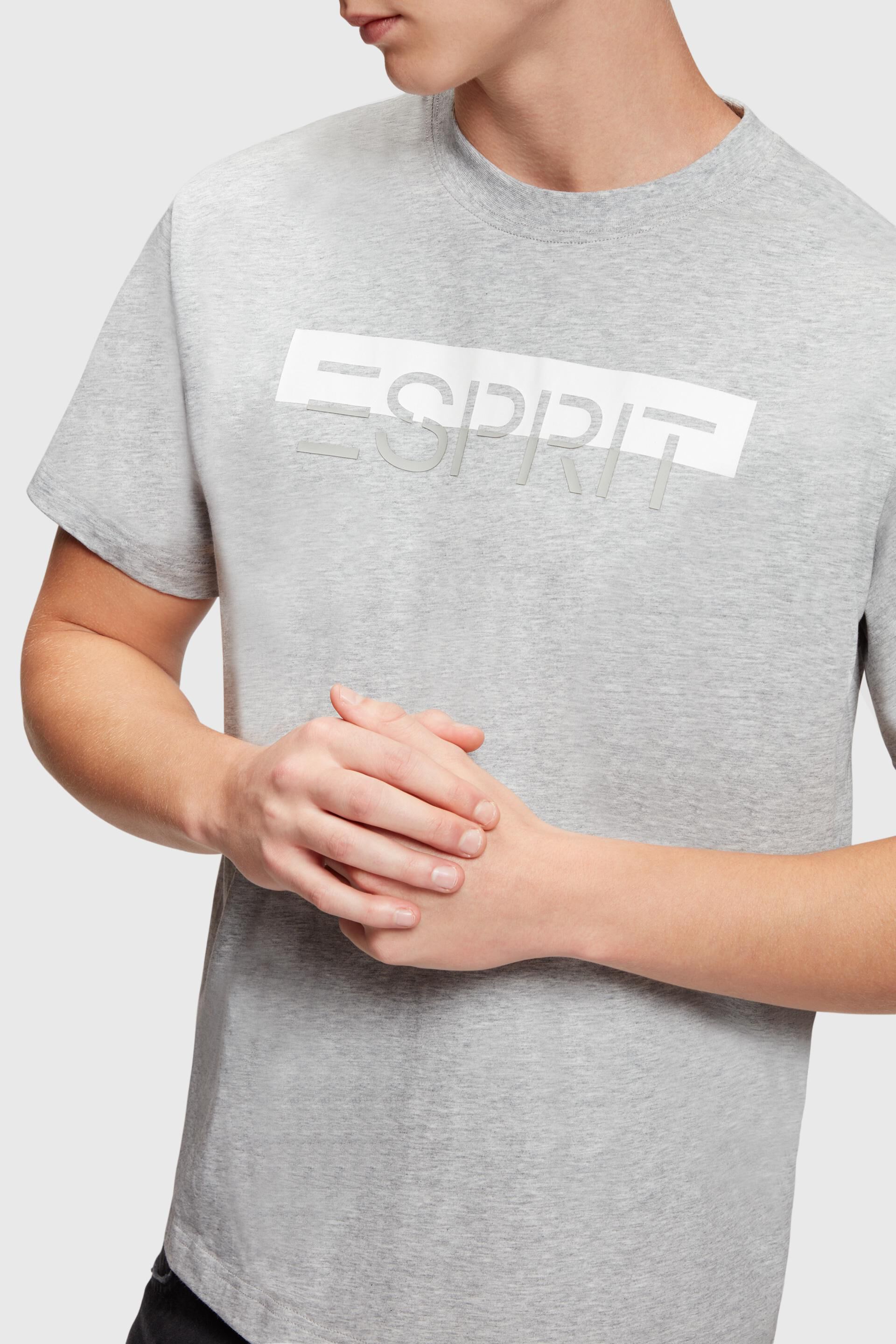 Esprit Bikini Mattglänzendes T-Shirt Logo-Applikation mit