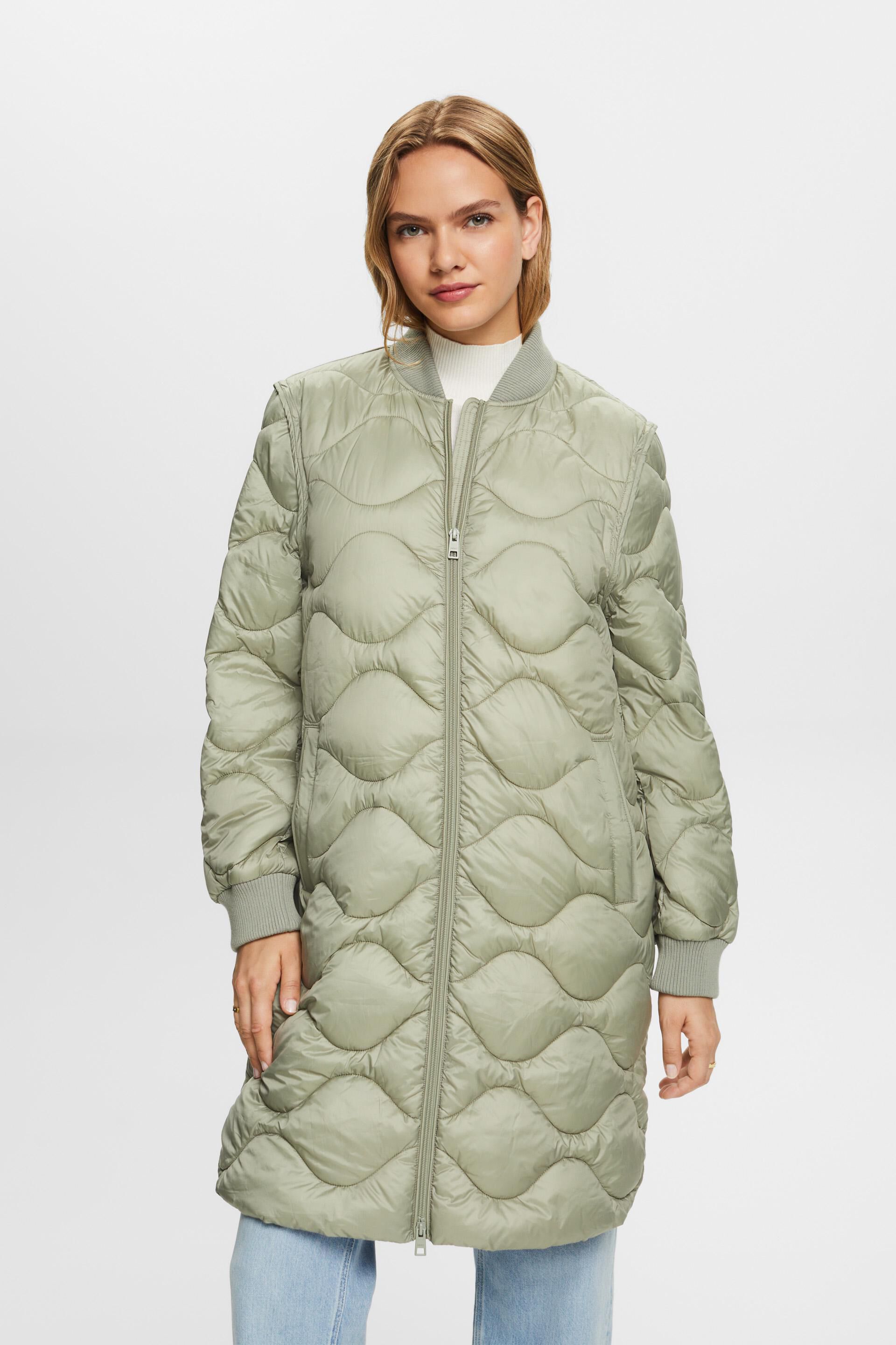 Esprit Damen Recycled: quilted transformer coat