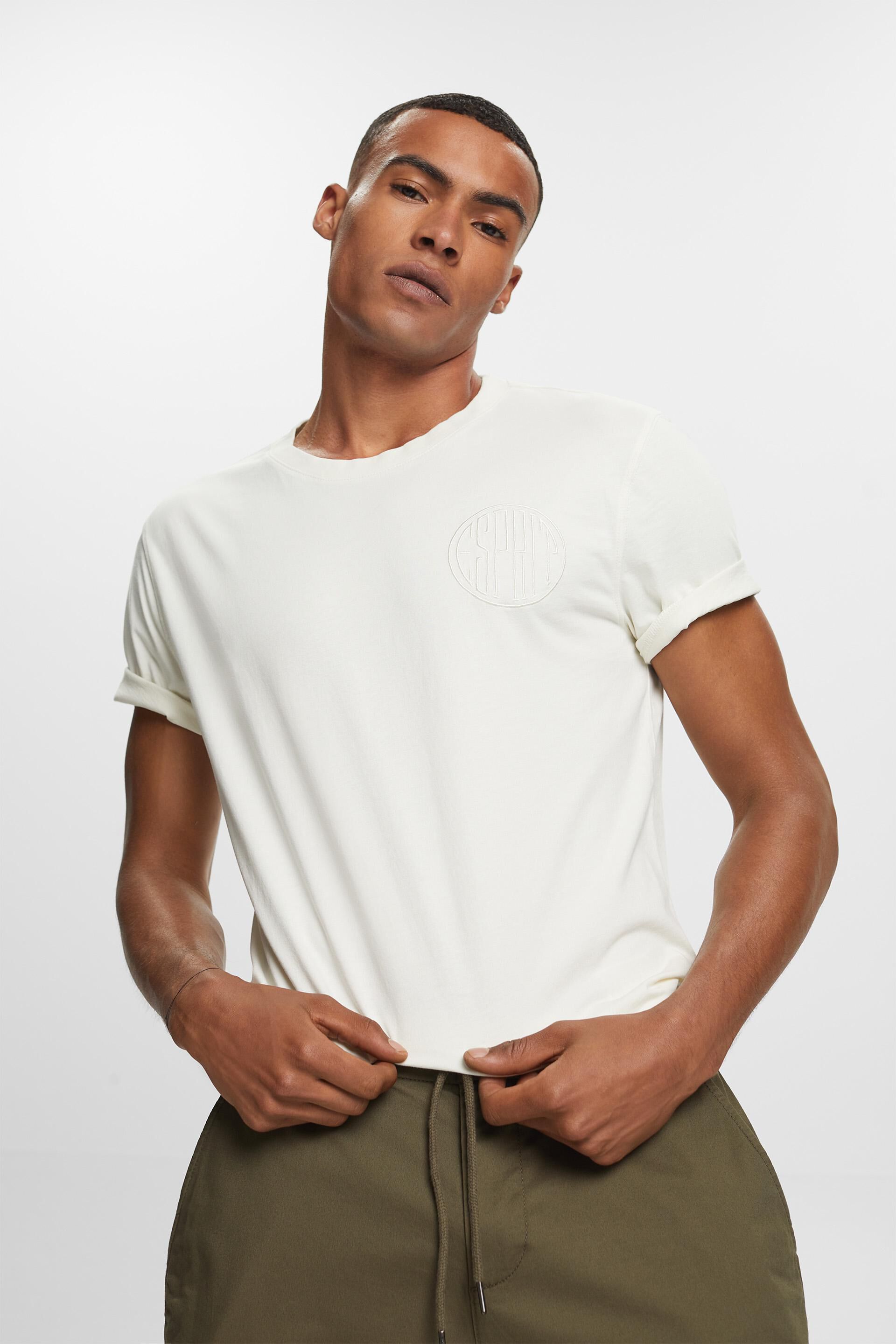 Esprit 100% a with stitched cotton logo, T-shirt