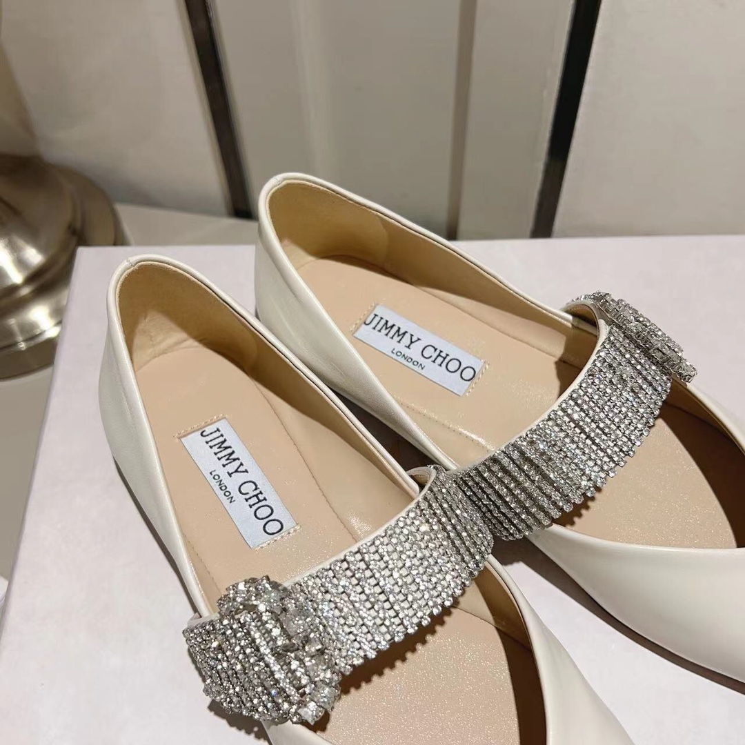 jimmy Choo Krista Leather Crystal decoration