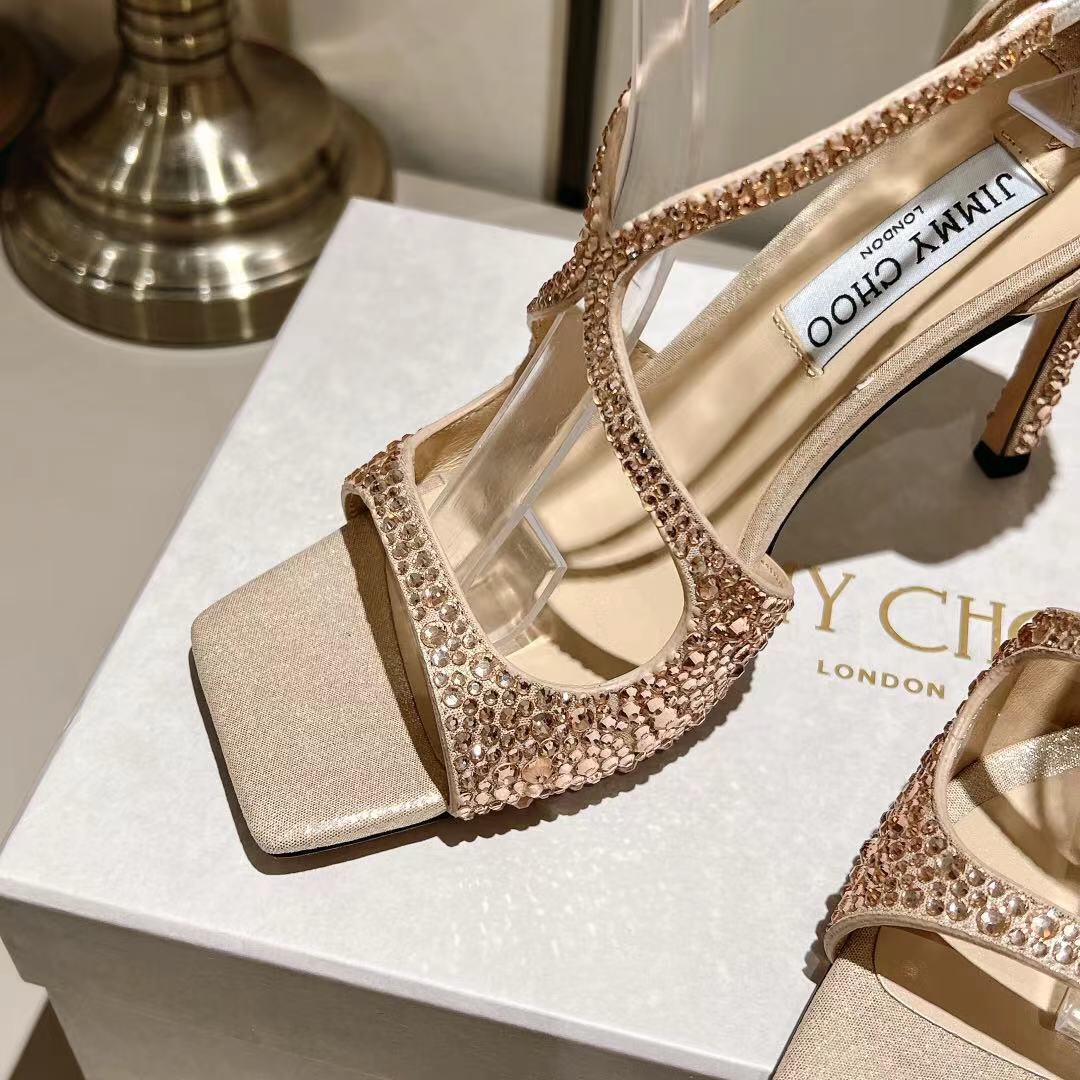 Jimmy Choo Alia Suede crystal high heels