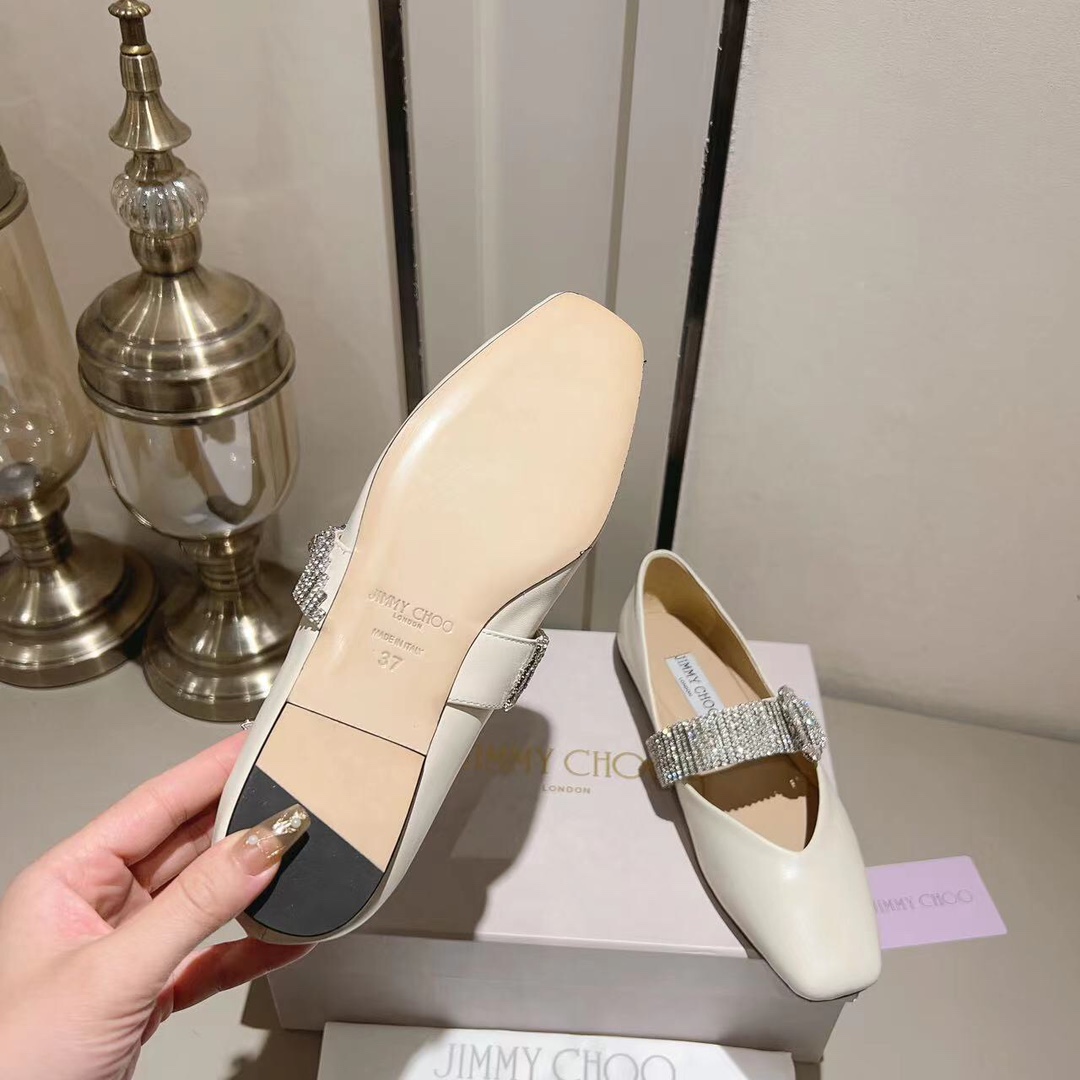 jimmy Choo Krista Leather Crystal decoration