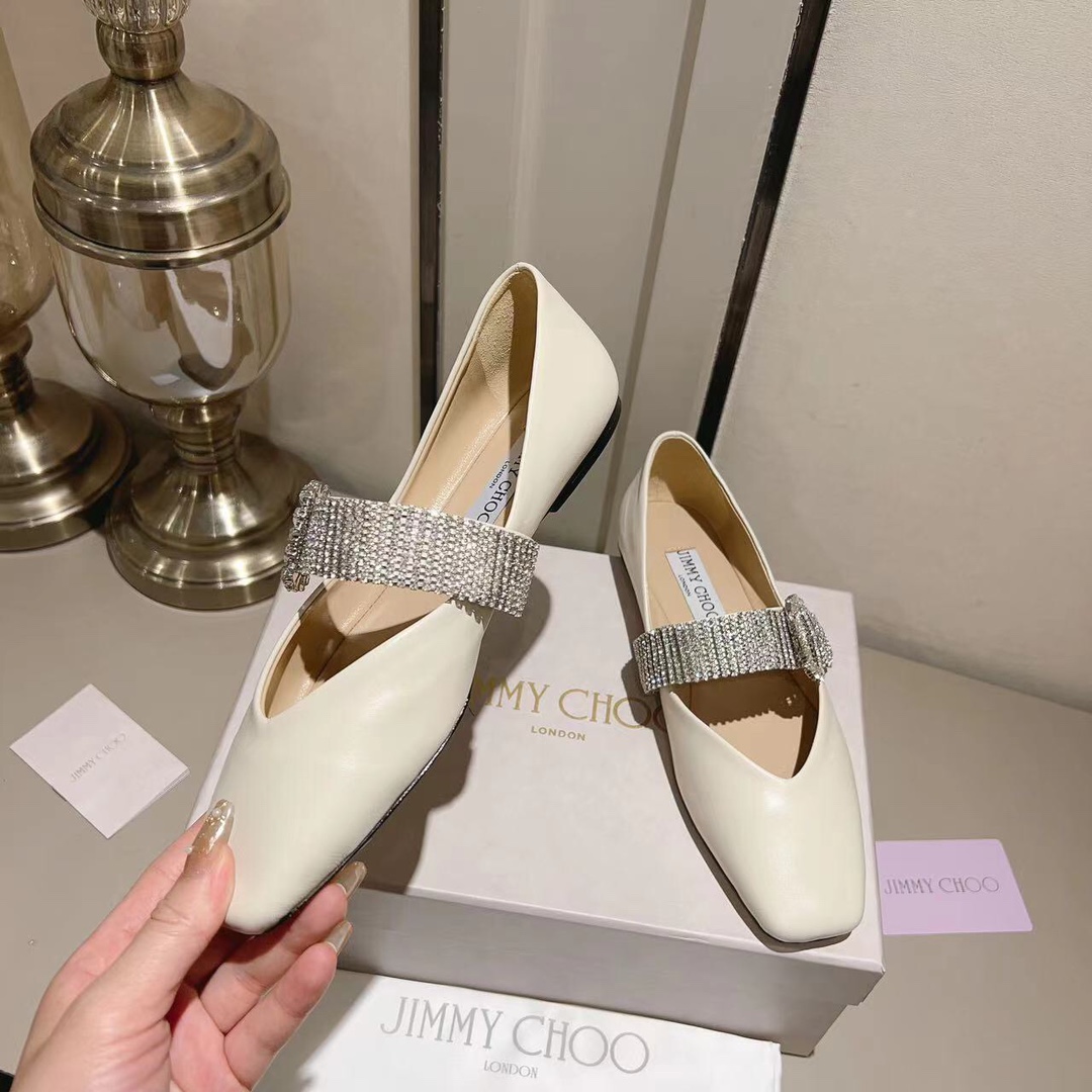 jimmy Choo Krista Leather Crystal decoration