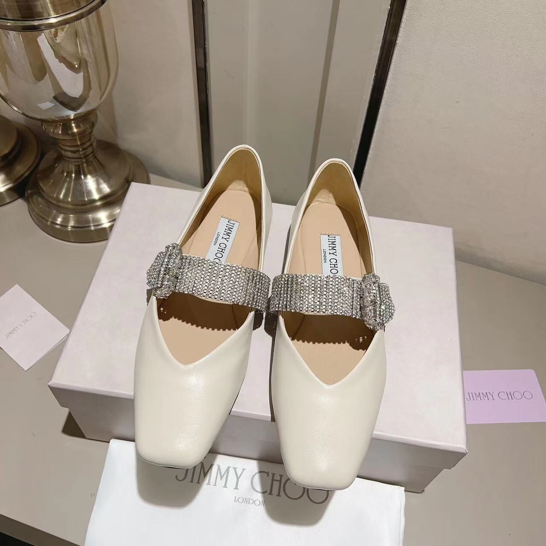 jimmy Choo Krista Leather Crystal decoration