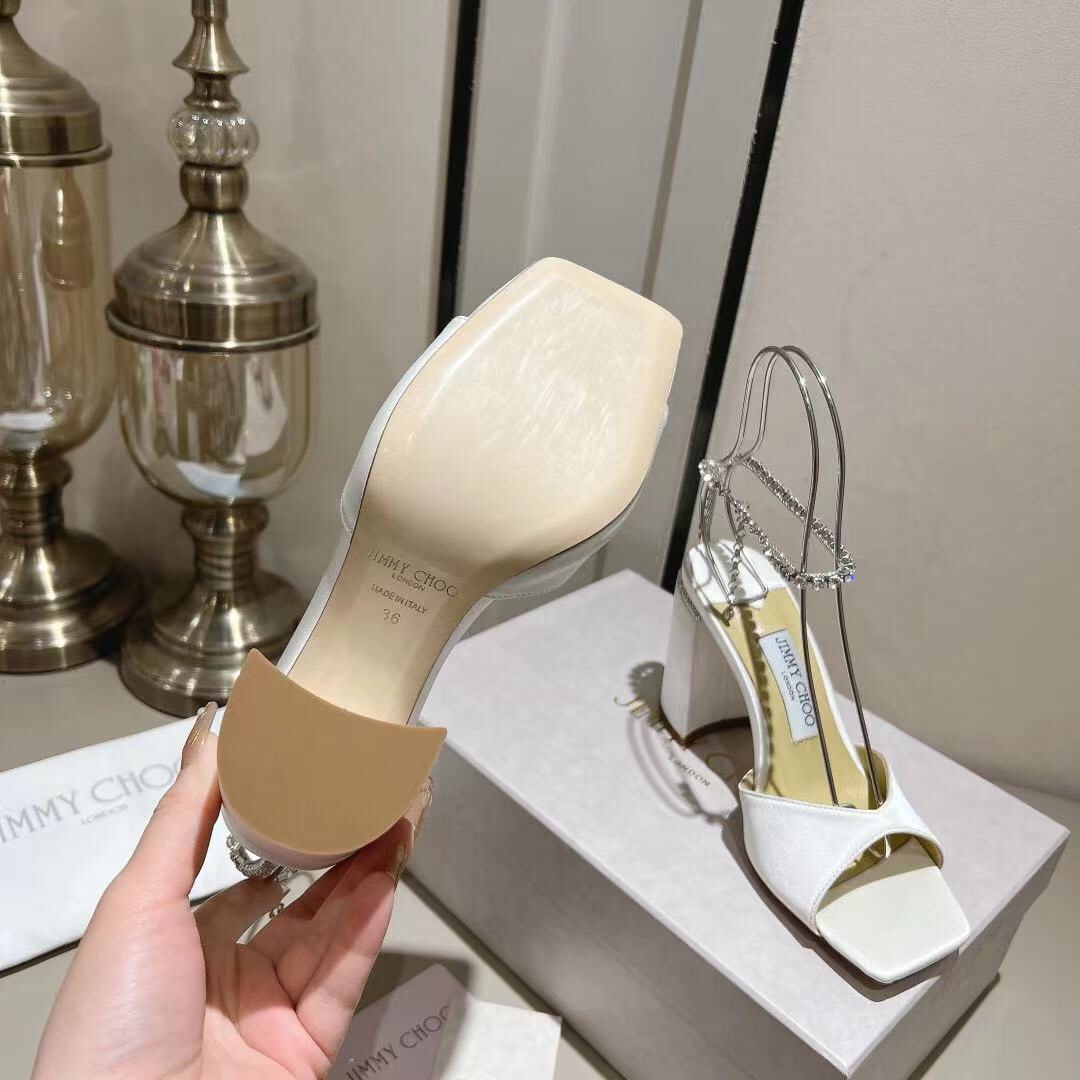 Jimmy Choo Alia Suede crystal high heels