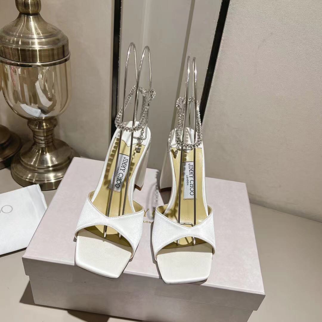 Jimmy Choo Alia Suede crystal high heels