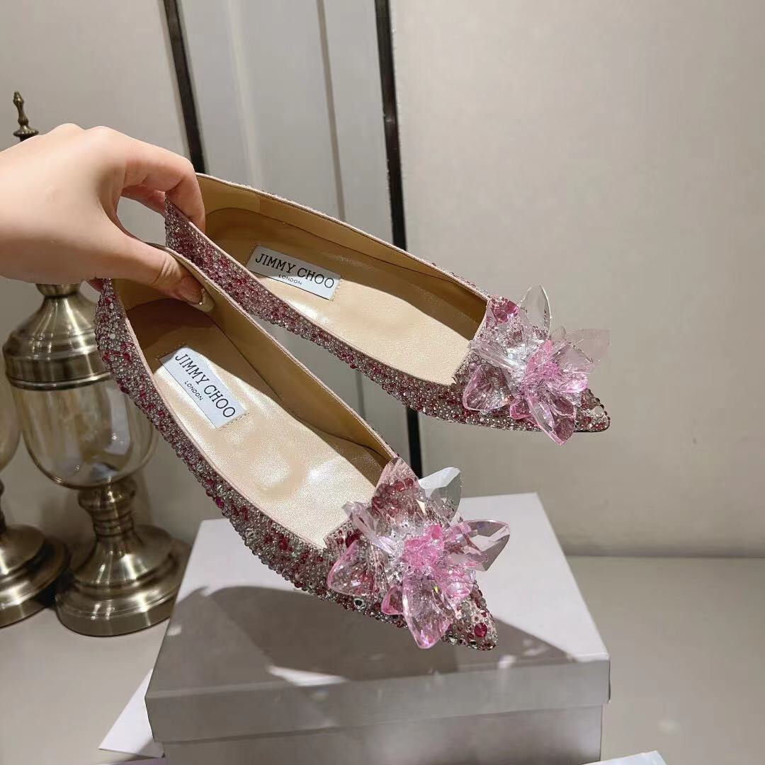 Jimmy Choo Alia Suede crystal high heels rose pink
