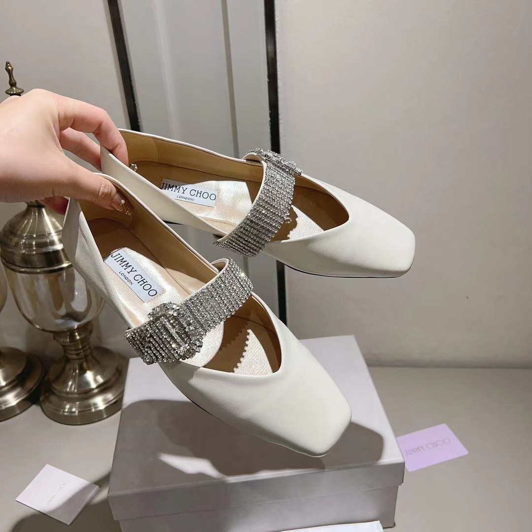 jimmy Choo Krista Leather Crystal decoration