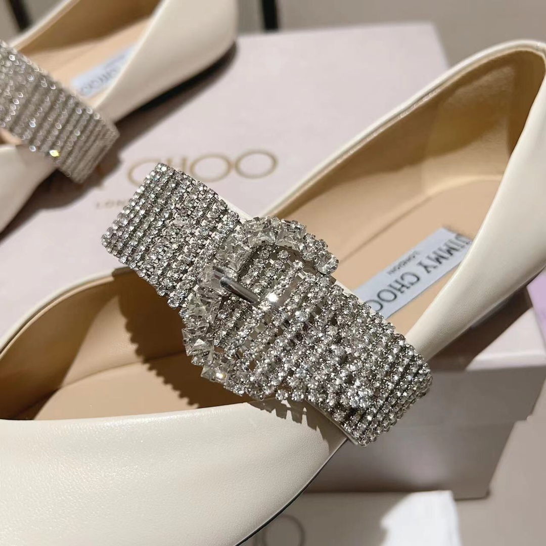 jimmy Choo Krista Leather Crystal decoration