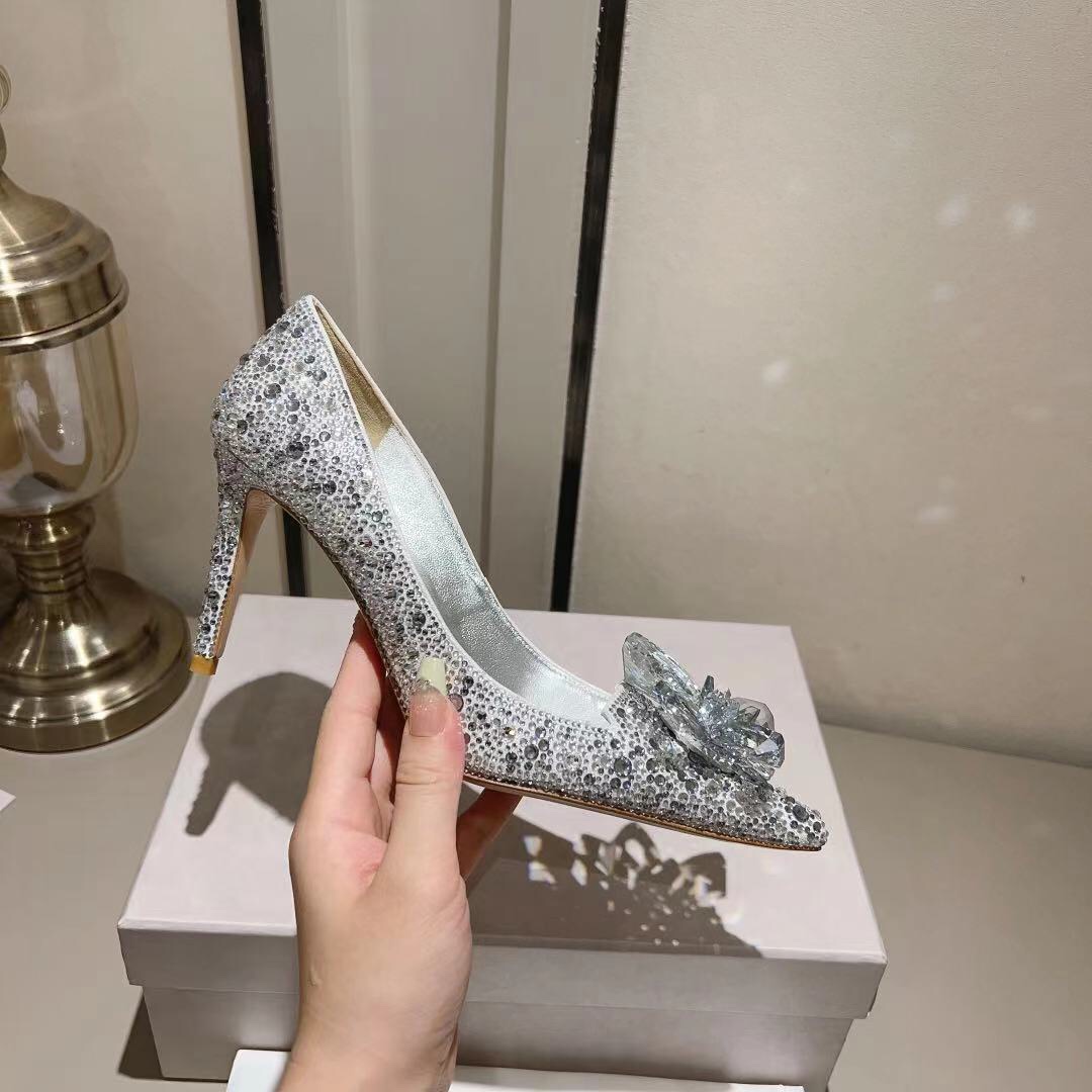 Jimmy Choo Alia Suede crystal high heels