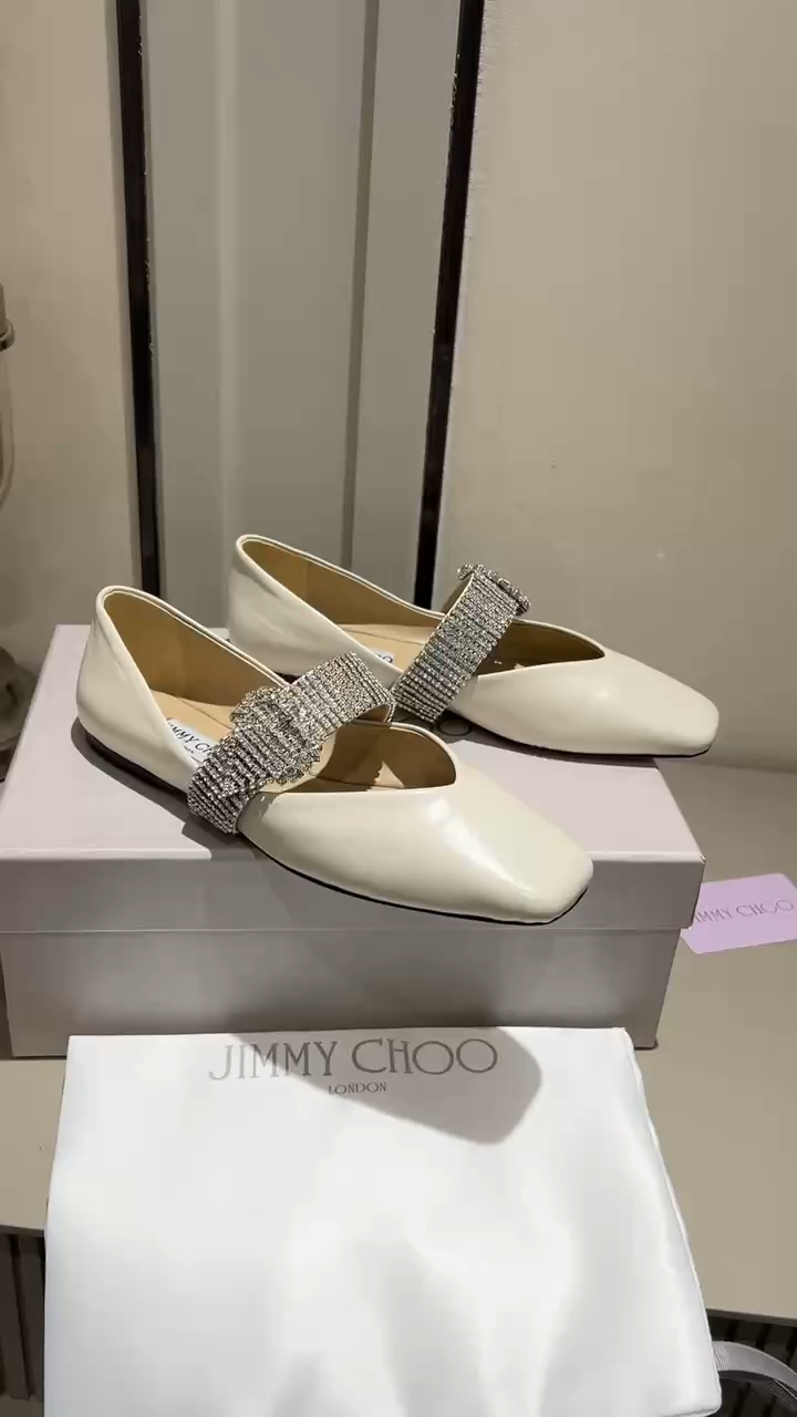 jimmy Choo Krista Leather Crystal decoration