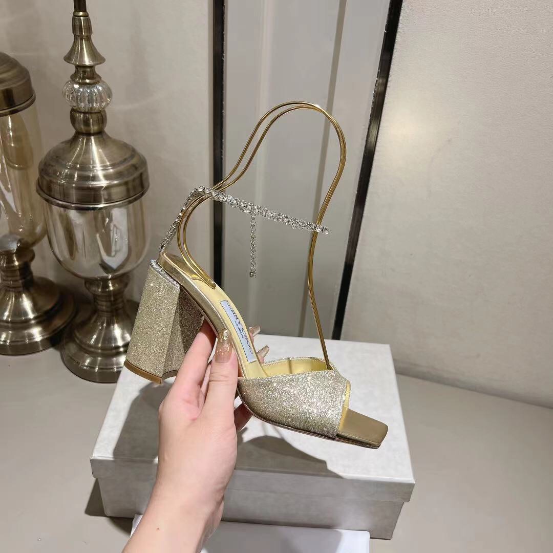 Jimmy Choo Alia Suede crystal high heels