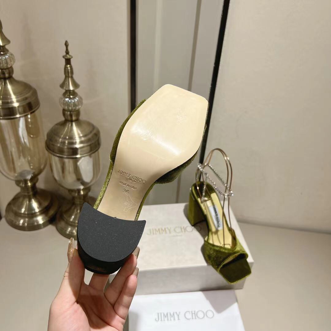 Jimmy Choo Alia Suede crystal high heels