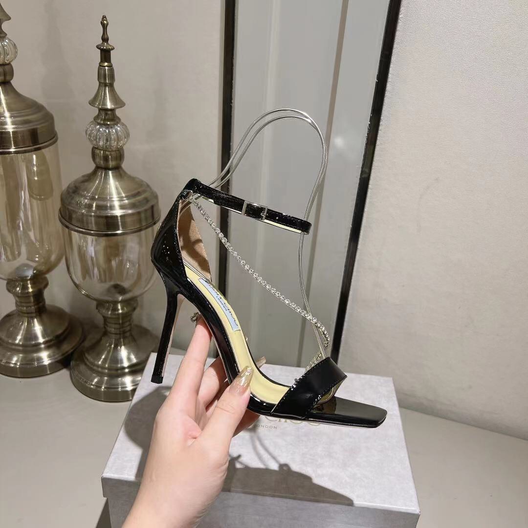 Jimmy Choo Alia Suede crystal high heels