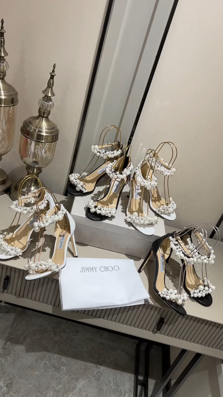 Jimmy Choo Alia Suede crystal high heels