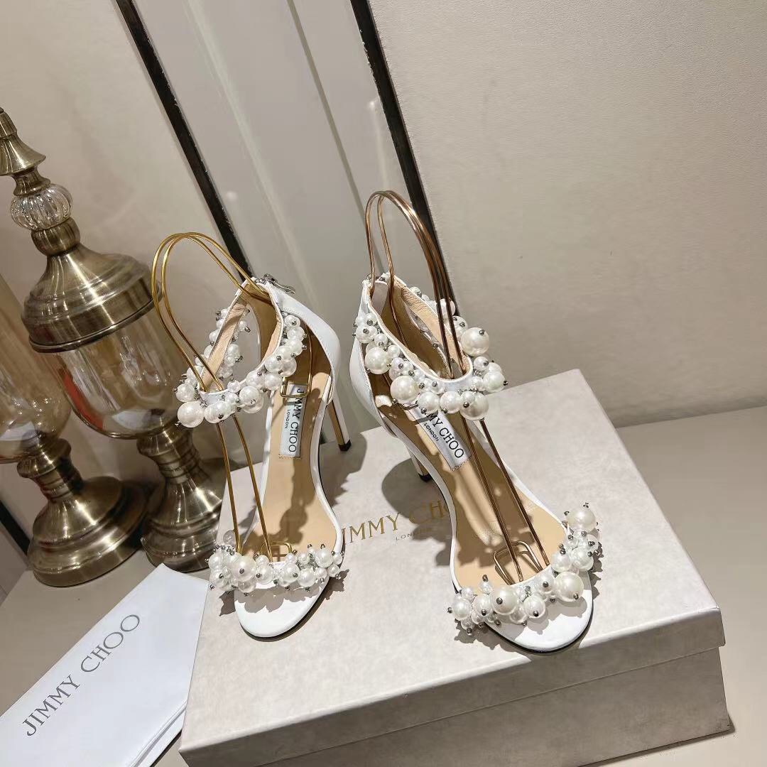 Jimmy Choo Alia Suede crystal high heels