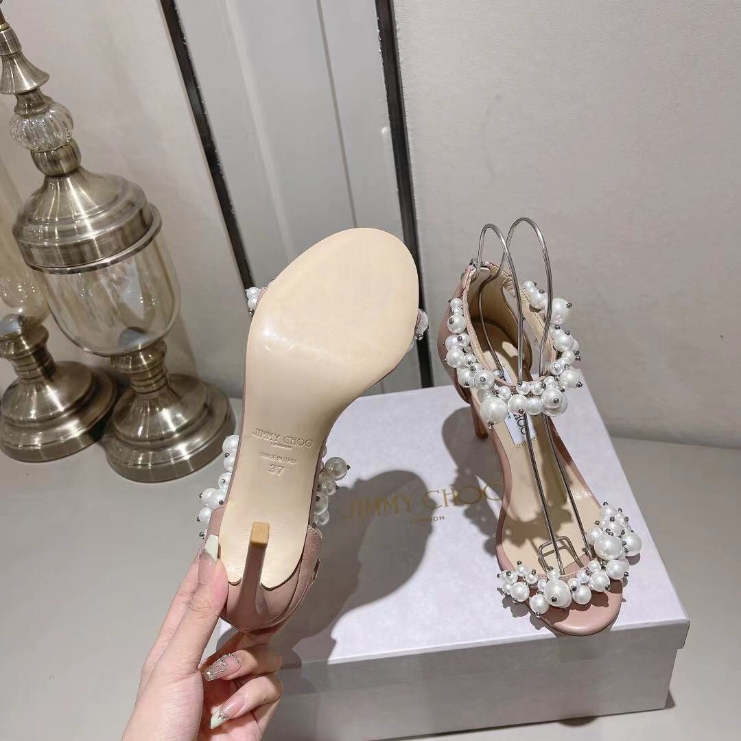 Jimmy Choo Alia Suede crystal high heels