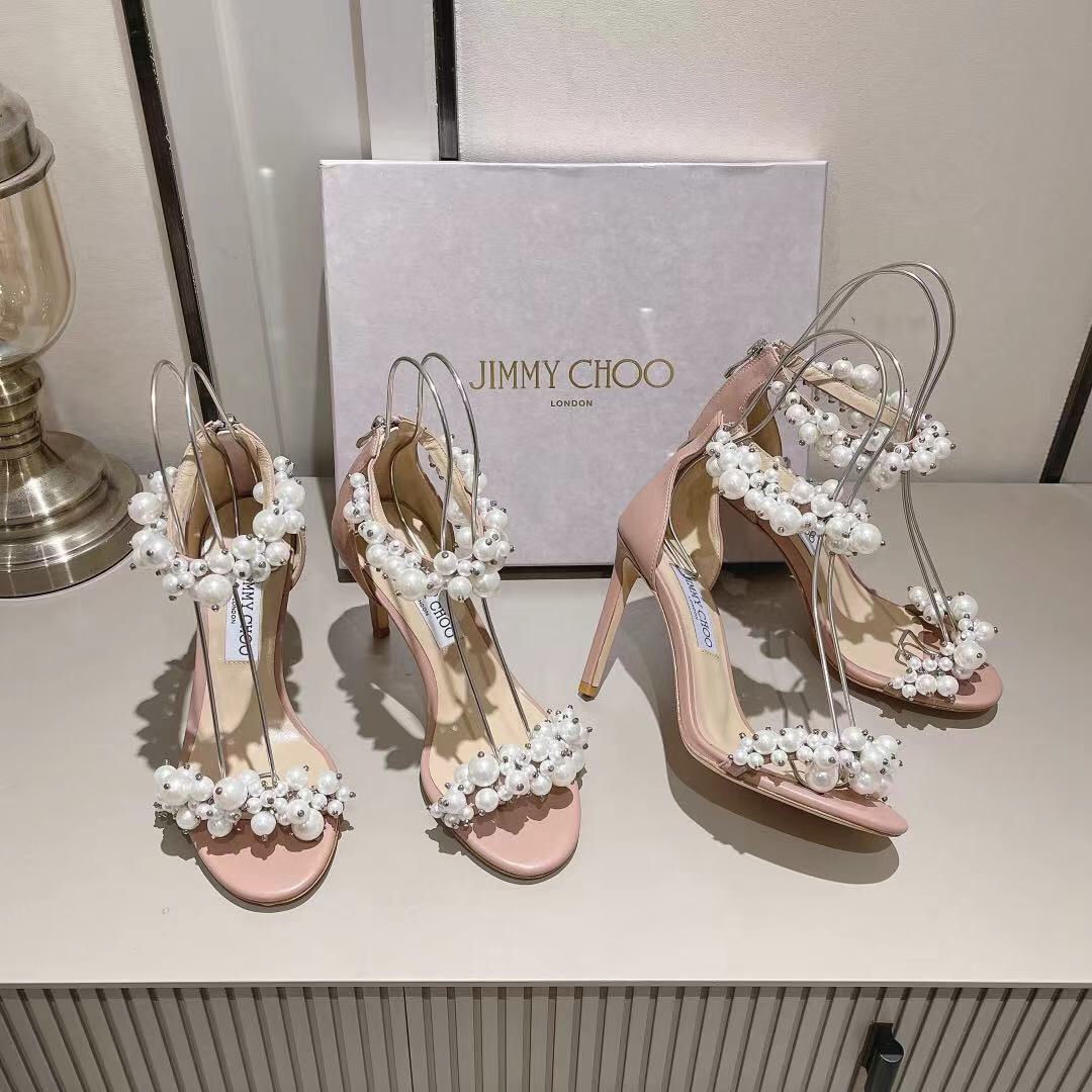 Jimmy Choo Alia Suede crystal high heels
