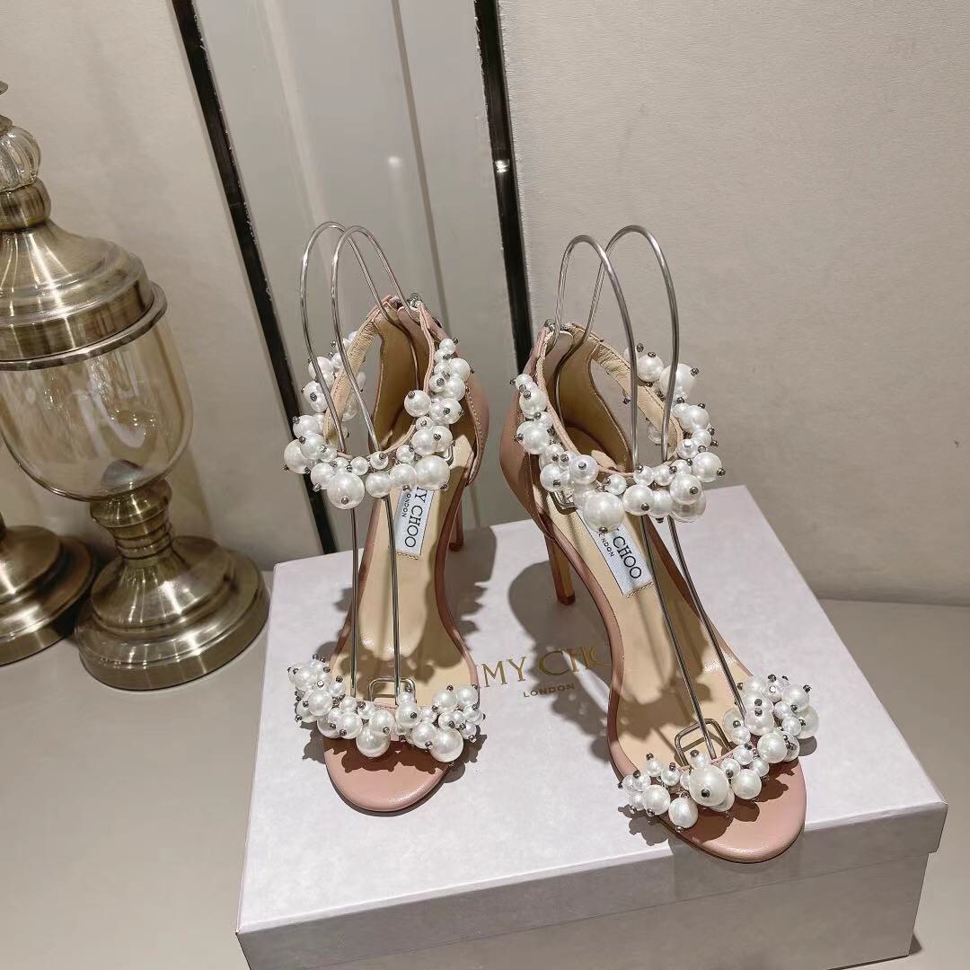 Jimmy Choo Alia Suede crystal high heels