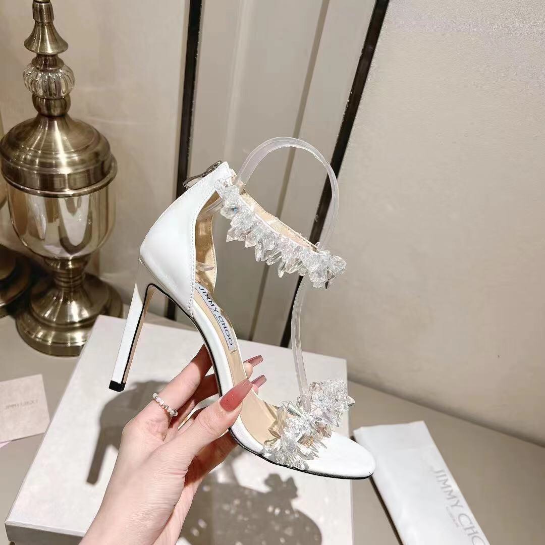 Jimmy Choo Alia Suede crystal high heels