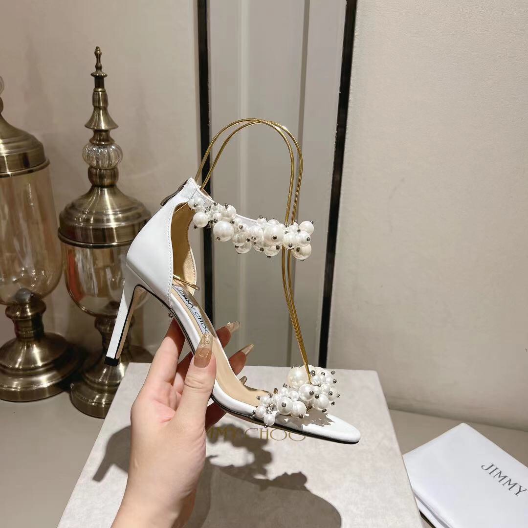 Jimmy Choo Alia Suede crystal high heels