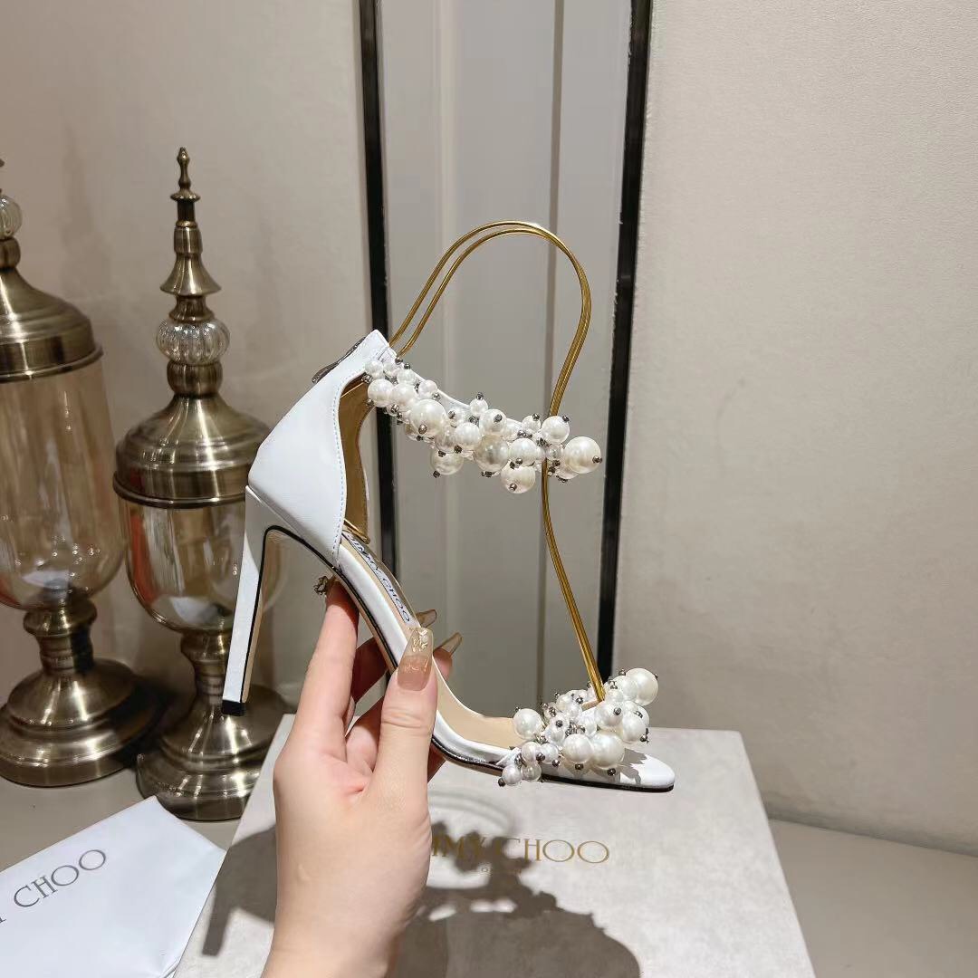 Jimmy Choo Alia Suede crystal high heels