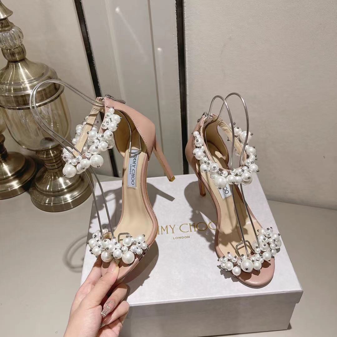 Jimmy Choo Alia Suede crystal high heels