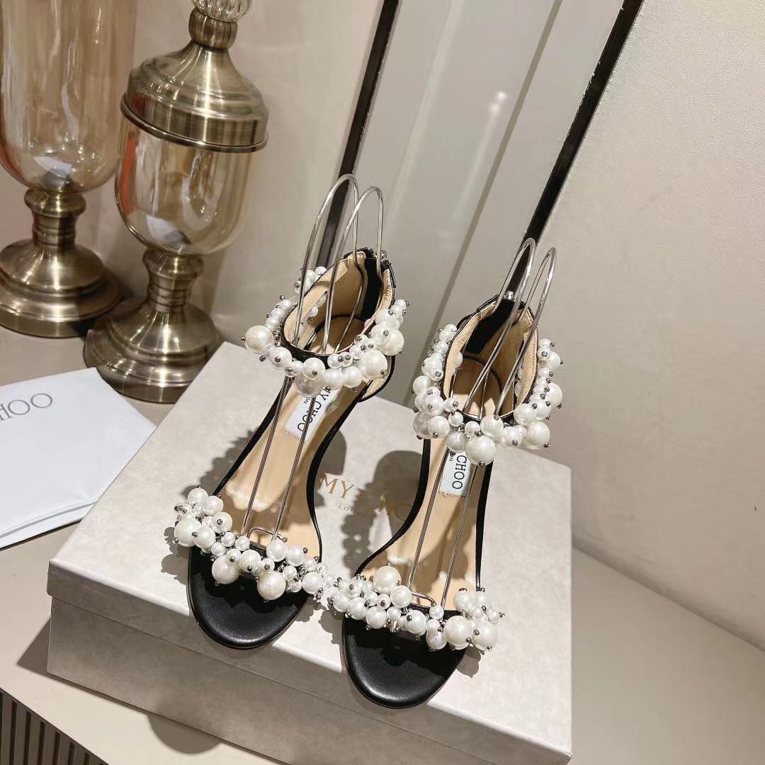 Jimmy Choo Alia Suede crystal high heels