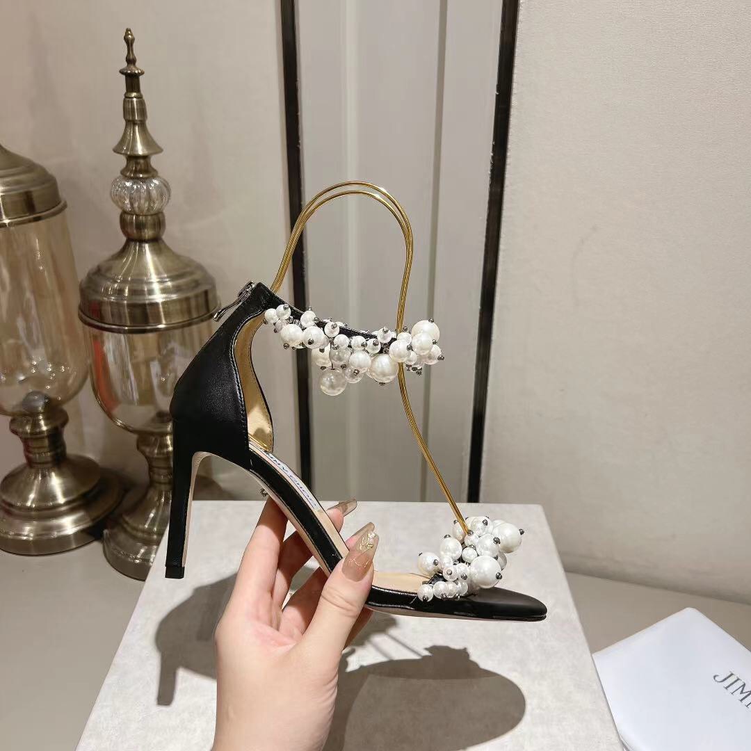 Jimmy Choo Alia Suede crystal high heels