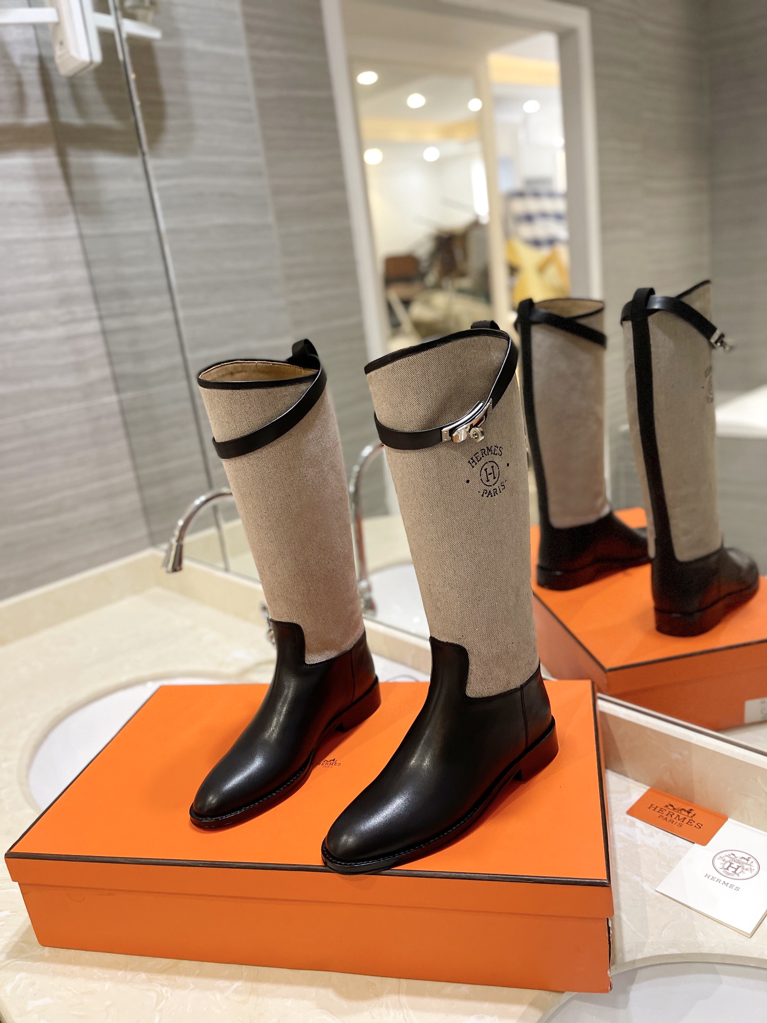 Hermes Kelly boots