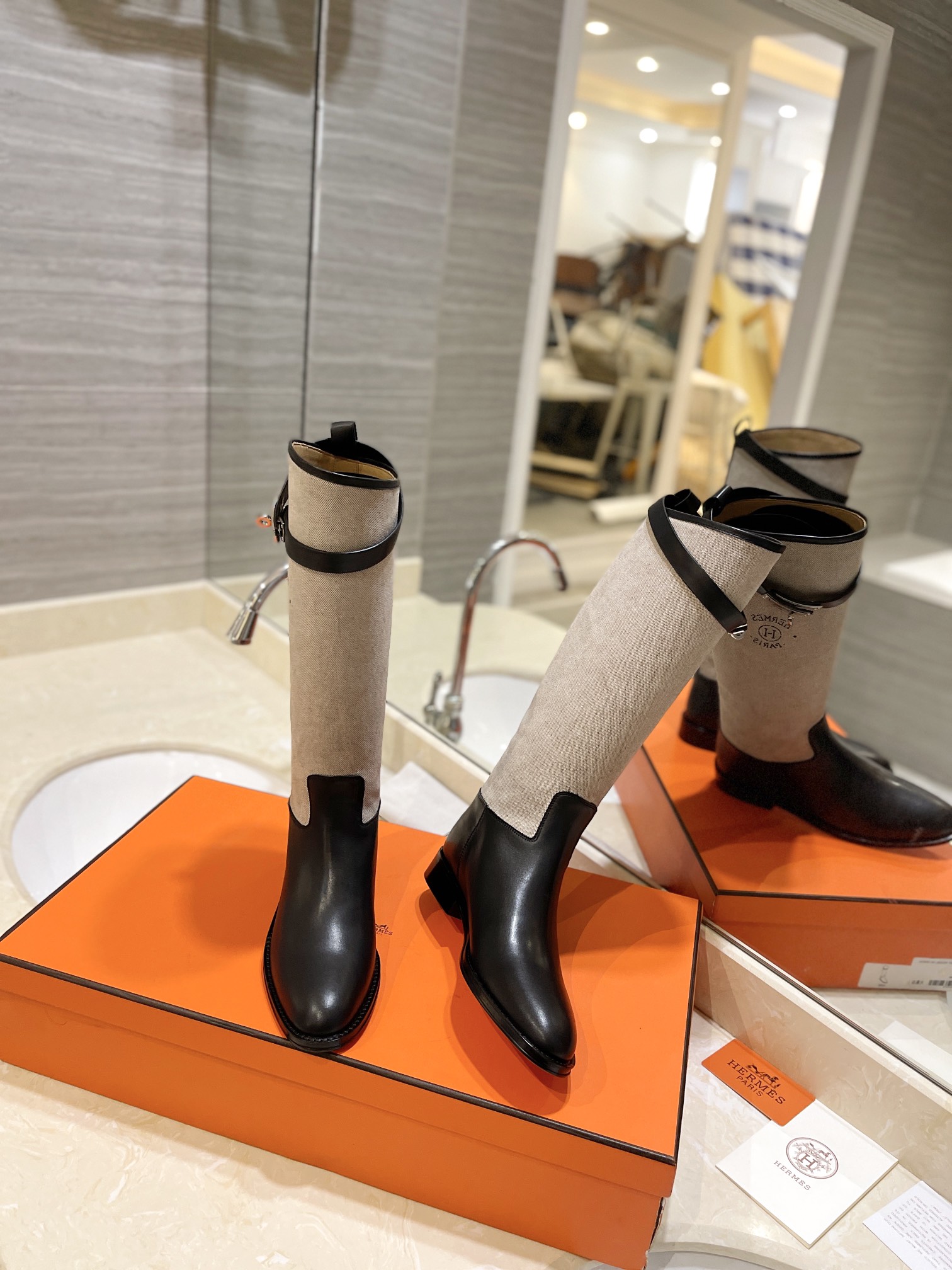 Hermes Kelly boots