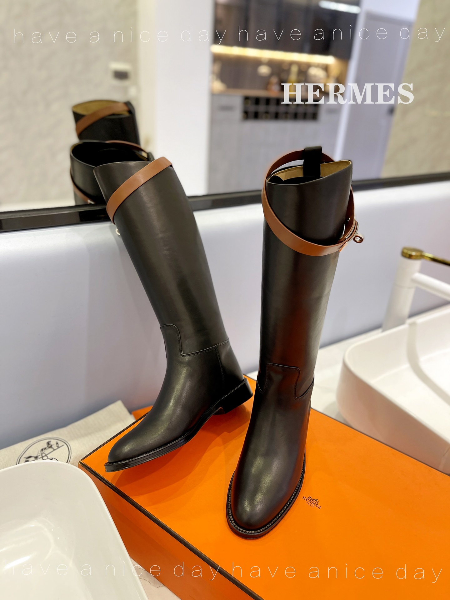 Hermes Kelly boots