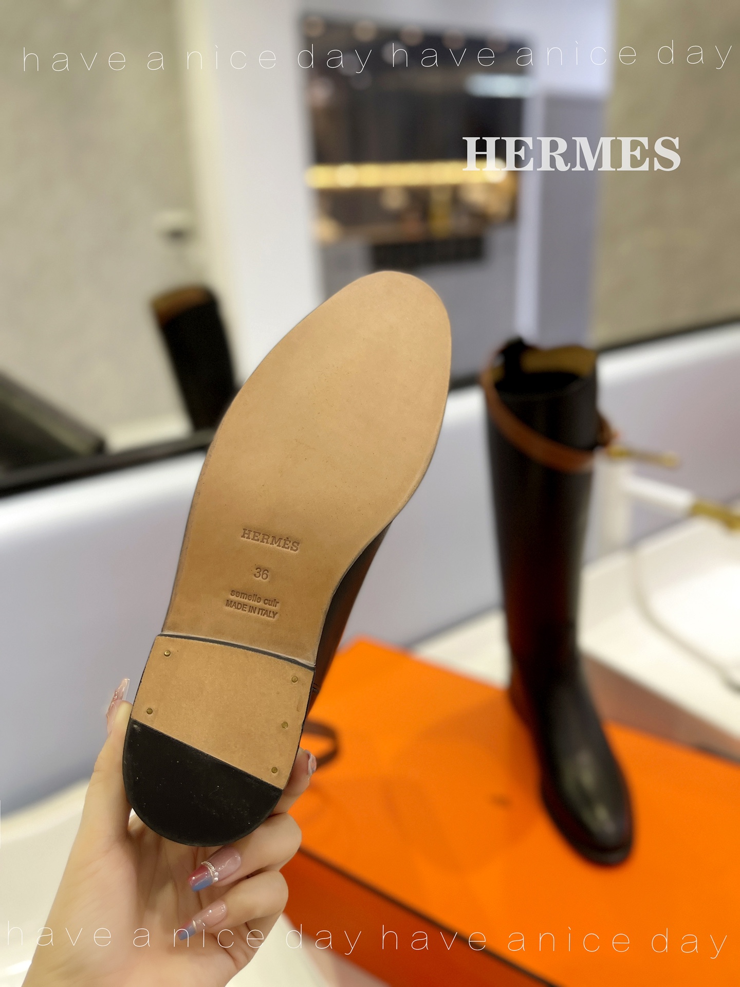 Hermes Kelly boots