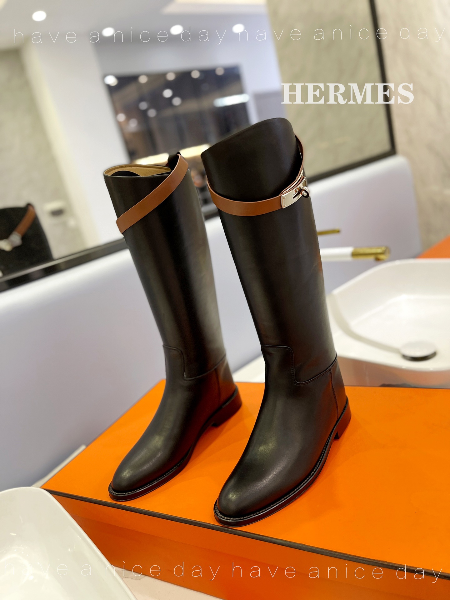 Hermes Kelly boots