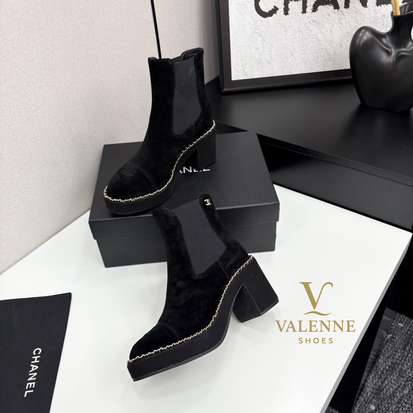 Chanel Black High heels Boots