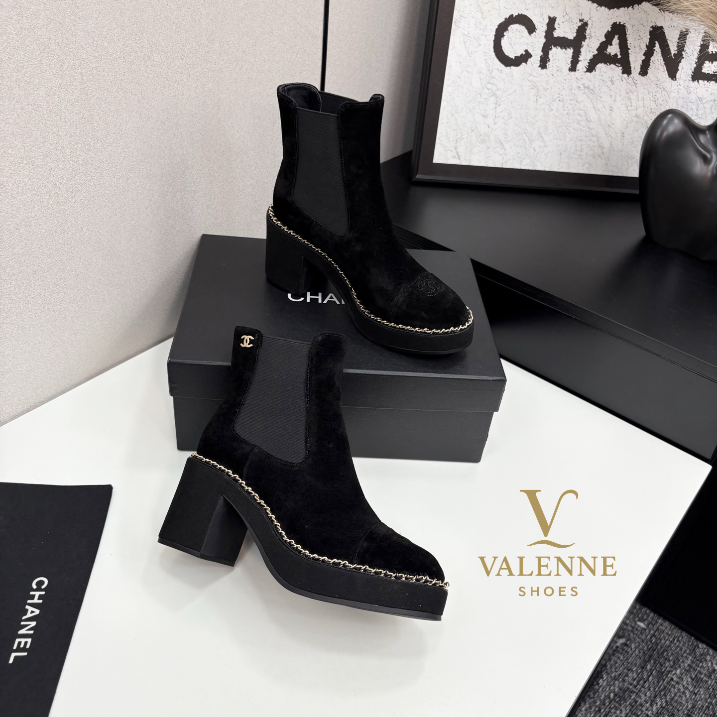 Chanel Black High heels Boots