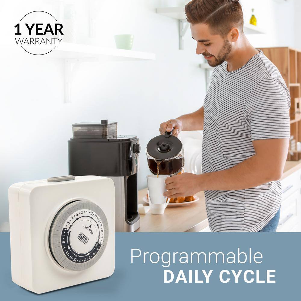 Indoor Light Programmable 2 Grounded Outlets Timers Analog Timer Outlet