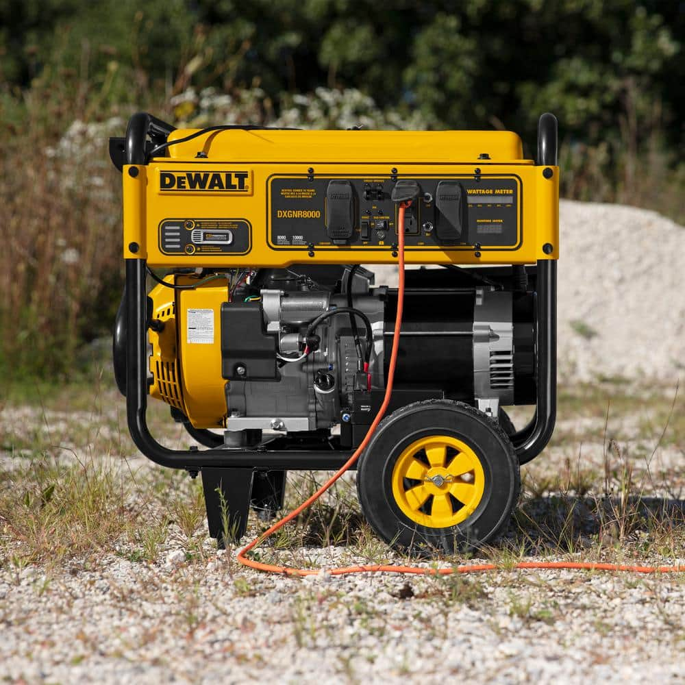 8000-Watt Electric Start Gas-Powered Portable Generator with Idle ...