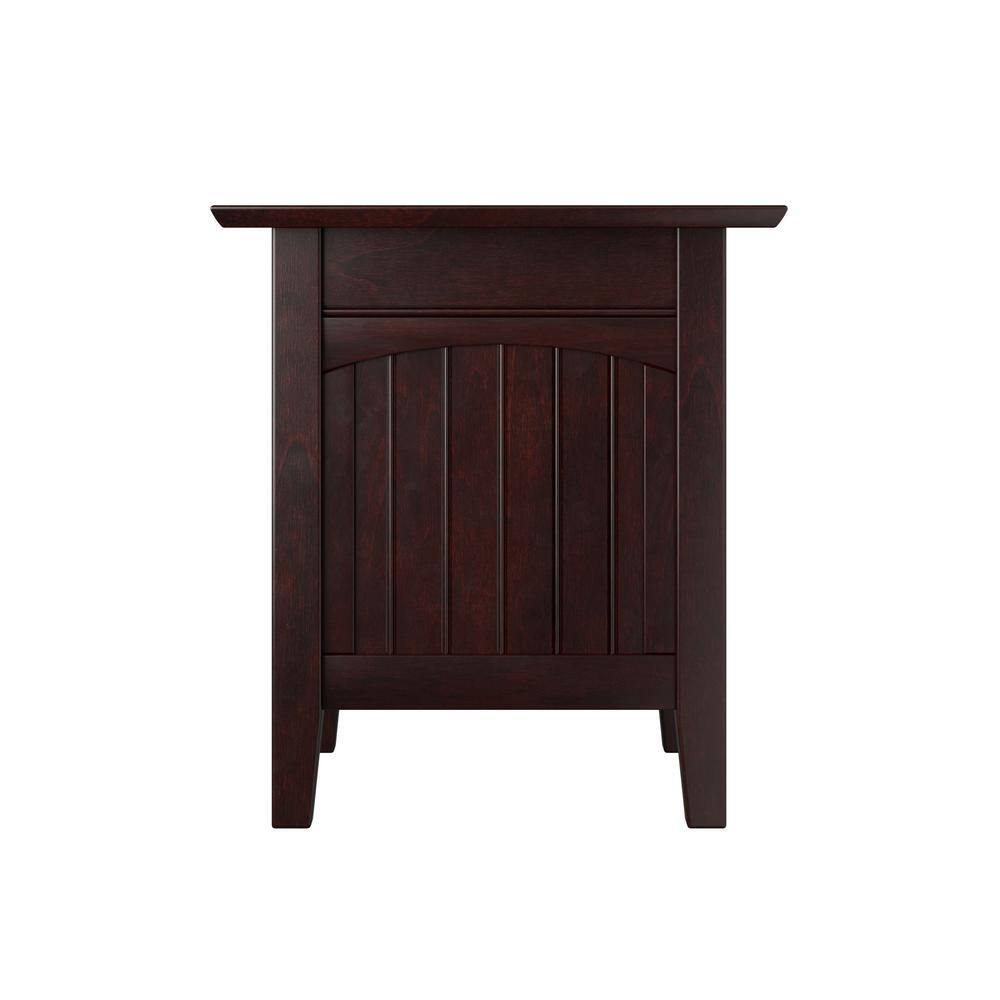 Nantucket End Table with Charging Station in Espresso