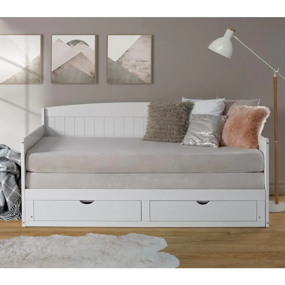 Harmony 1-Piece White Twin Daybed with King Conversion