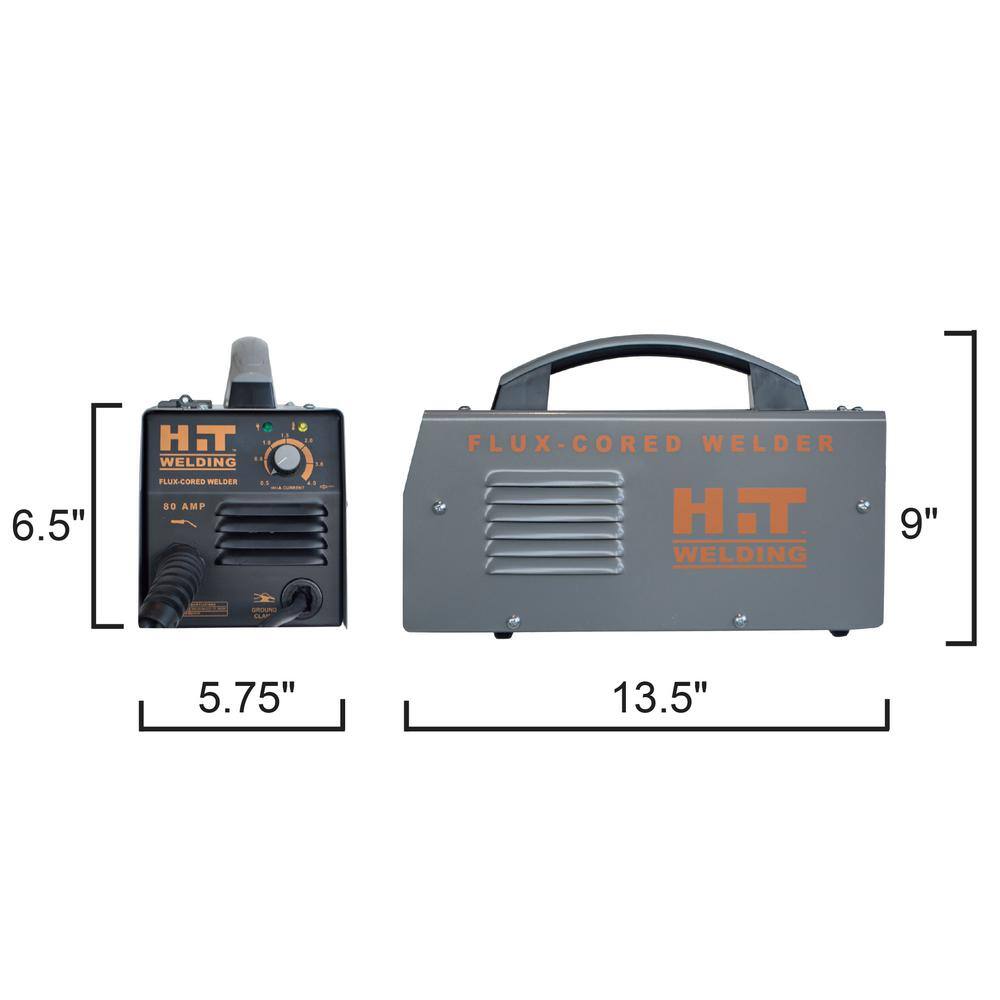 80 Amp 120Volt FluxCored MIG Welder Kit