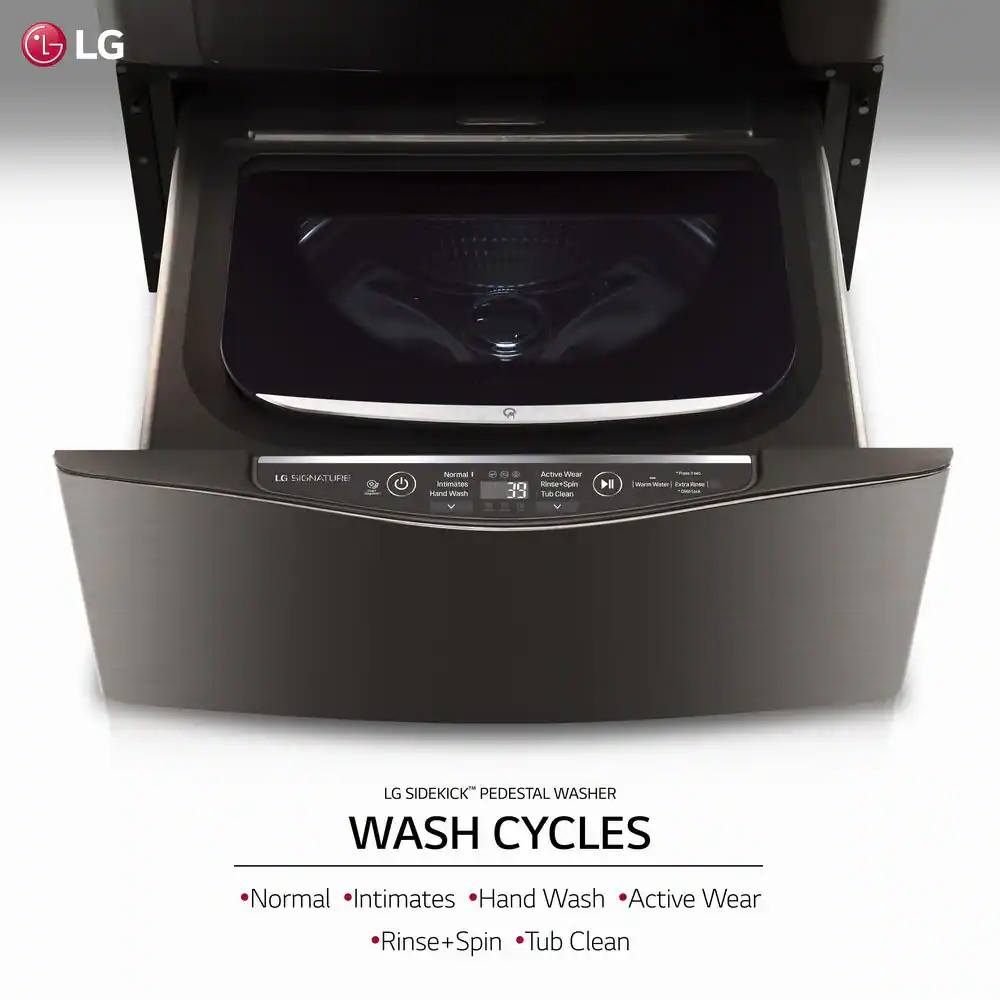 29 in. 1.0 cu. ft. SideKick Pedestal Front Load Washer w/TWINWash