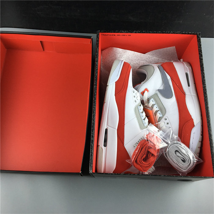 Jordan3 Tinker White University Red CJ0939-100