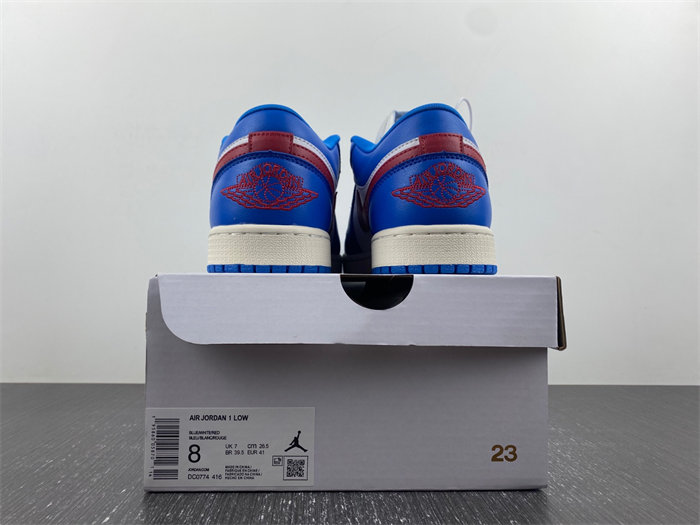 Jordan 1 Low Sport Blue Gym Red DC0774-416