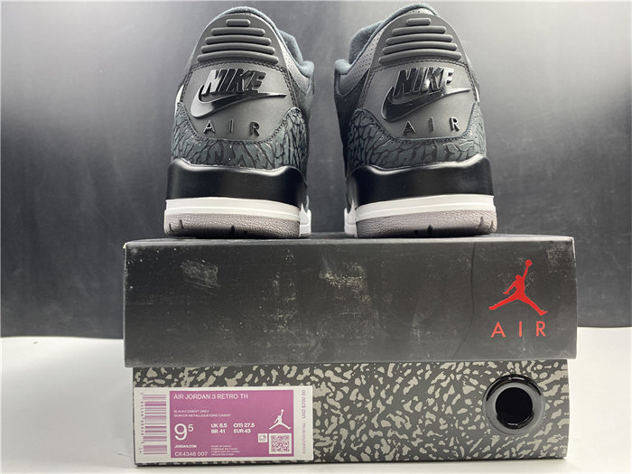 jordan3 tinker black cement gold ck 4348-007