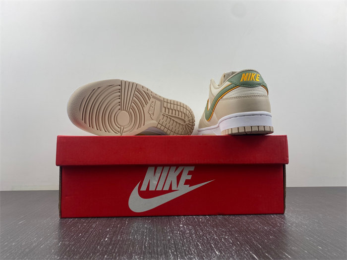 nike dunk low pale ivory oil green fq6869131