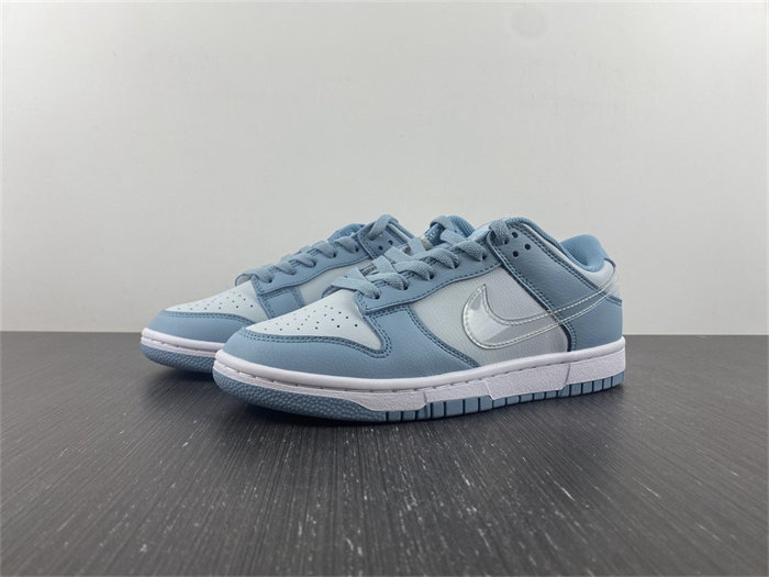 nike dunk low clear blue swoosh dh9765-401